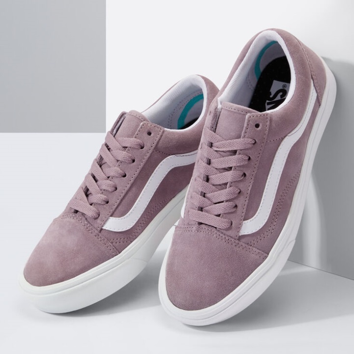 Vans Suede Comfycush παλιό Skool μωβ περιστέρι-αληθινό λευκό