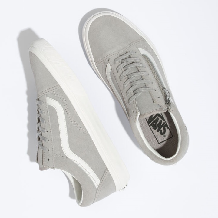 Vans Suede Old Skool Zip Drizzle-blanc De Blanc
