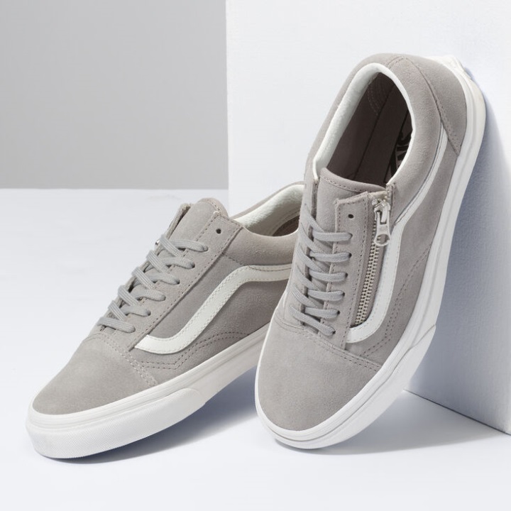 Vans Suede Old Skool Zip Drizzle-blanc De Blanc