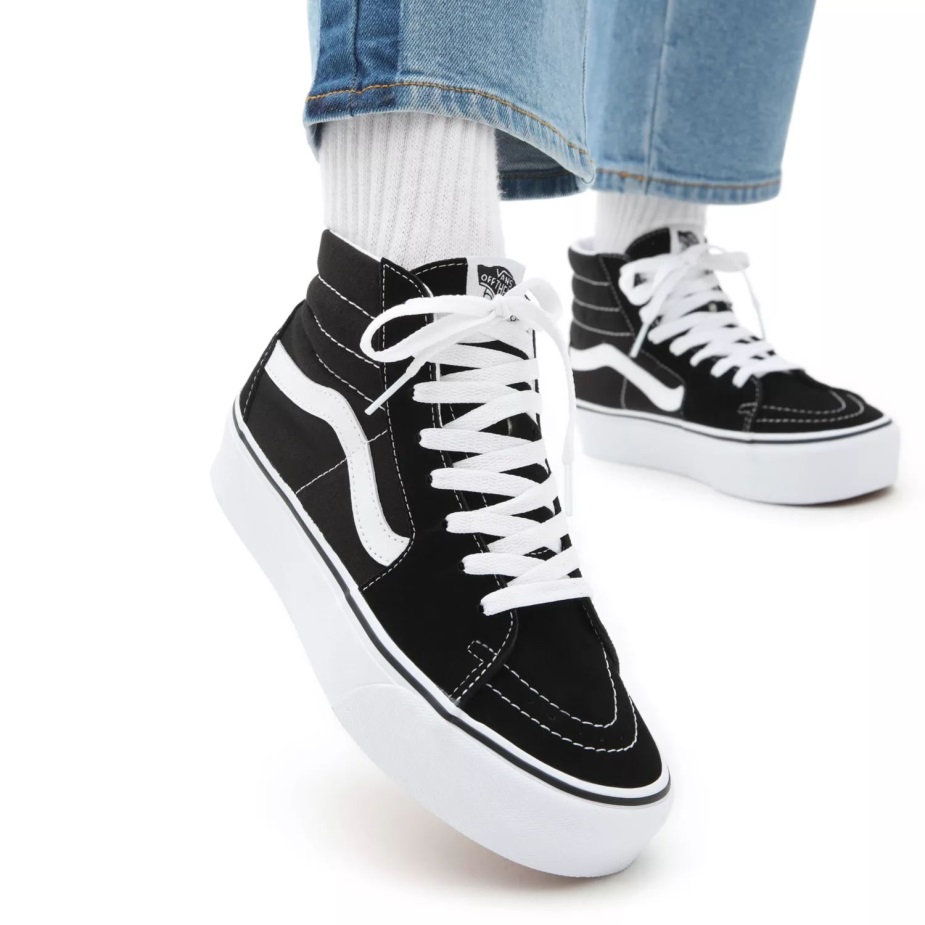 Vans Suede Sk8-hi Platform 20 παπούτσια μαύρα