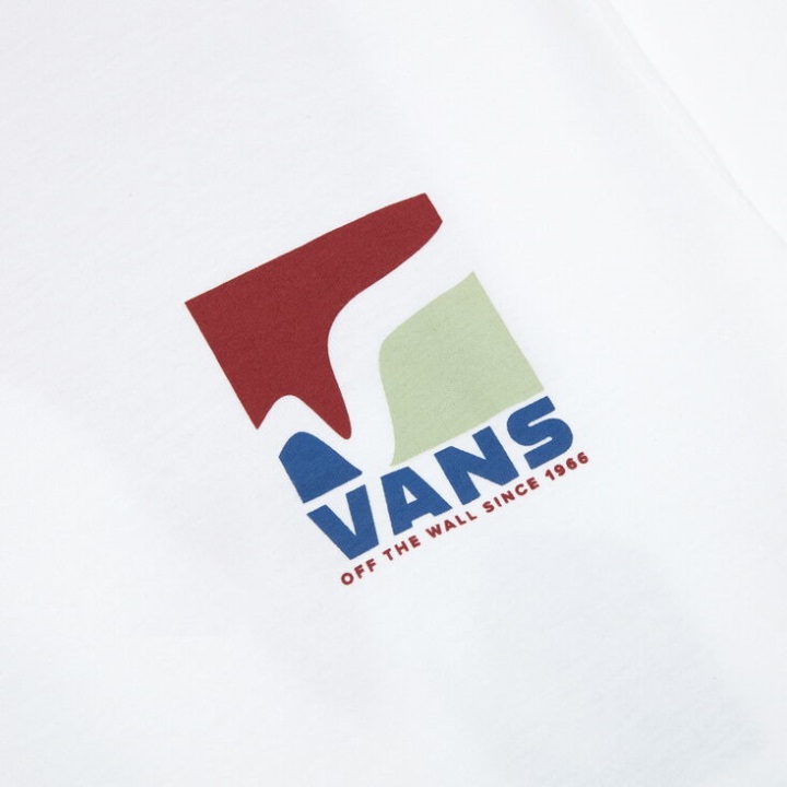 Vans Swoop V T-shirt λευκό