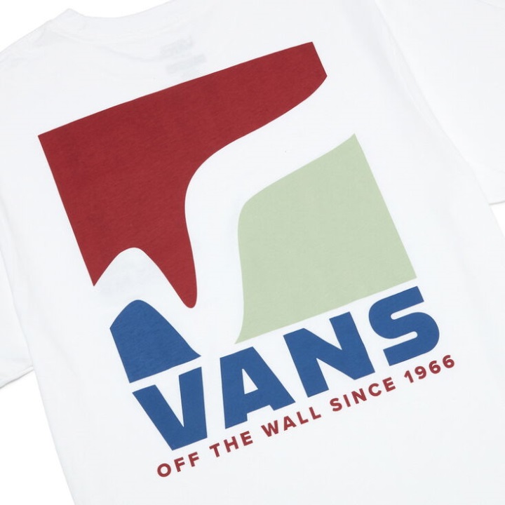 Vans Swoop V T-shirt λευκό