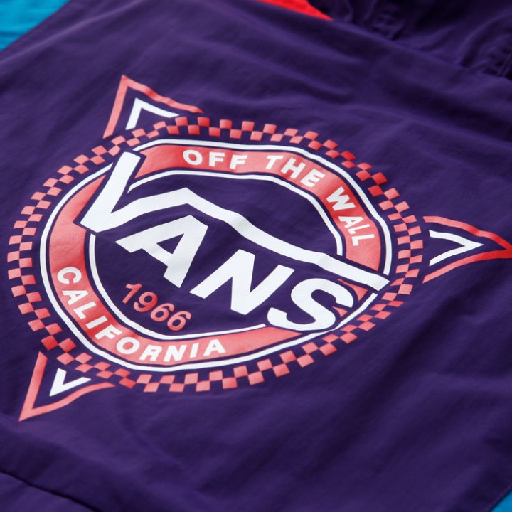 Vans Tape Off ρετρό μπουφάν αλεξίπτωτο μωβ