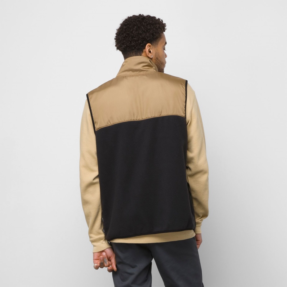 Vans Thatcher πολικό φλις γιλέκο μαύρο-χώμα