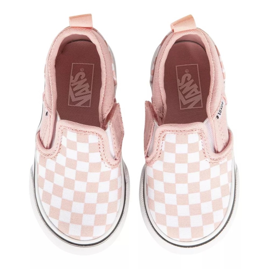 Vans Toddler Girls\ Asher V Skate παπούτσια σε σκόνη ροζ-λευκό