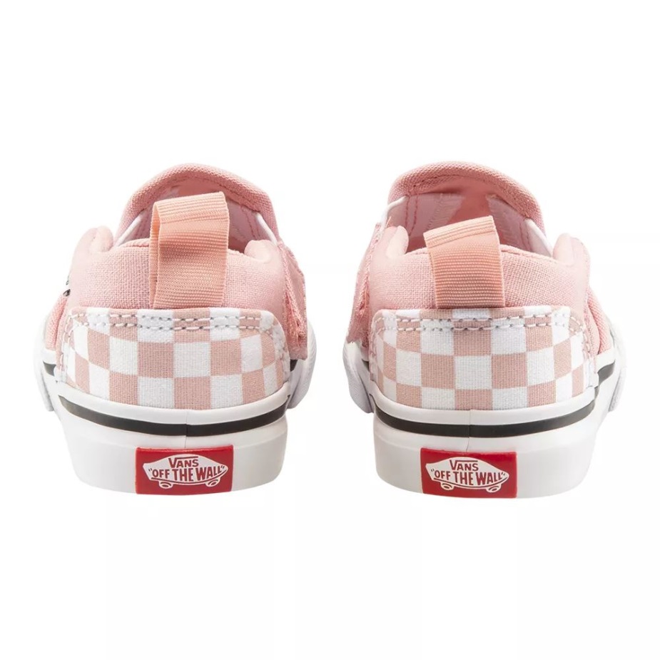 Vans Toddler Girls\ Asher V Skate παπούτσια σε σκόνη ροζ-λευκό