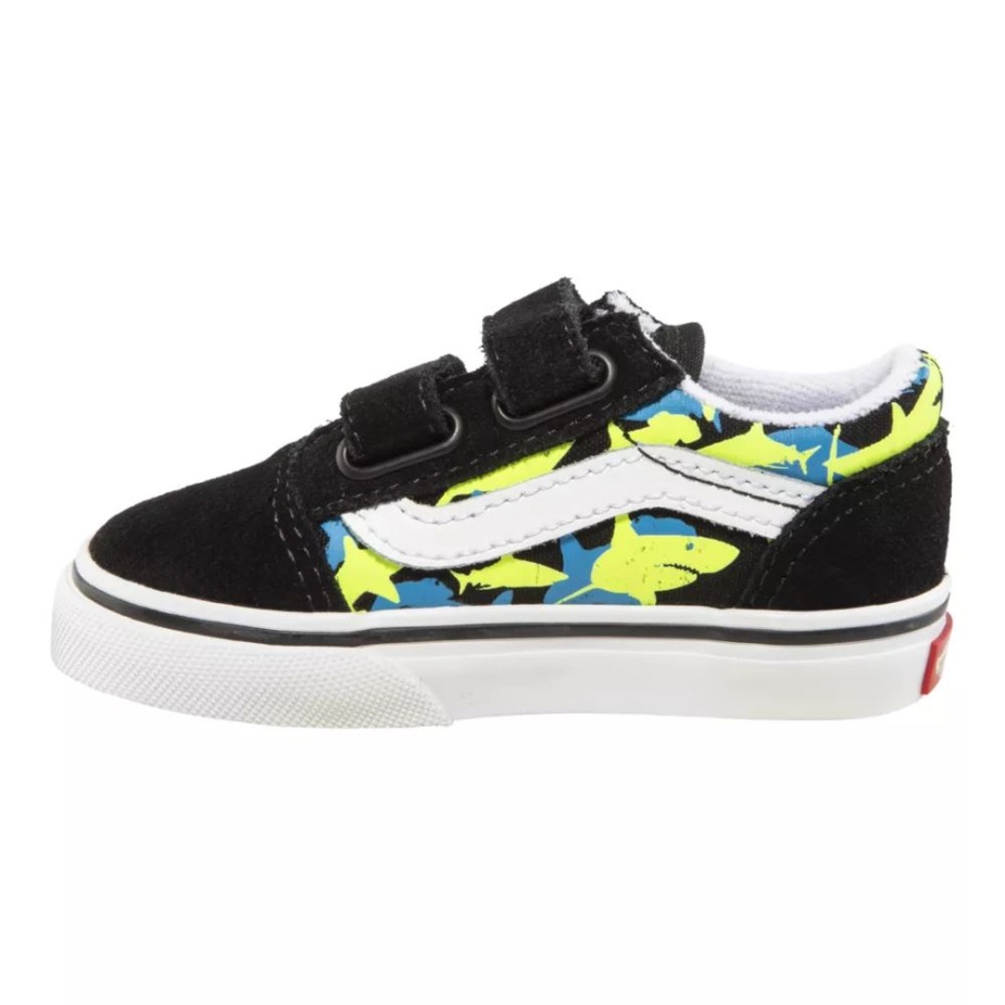 Vans Toddler\ Old Skool V Skate Shoes Black-safety κίτρινο