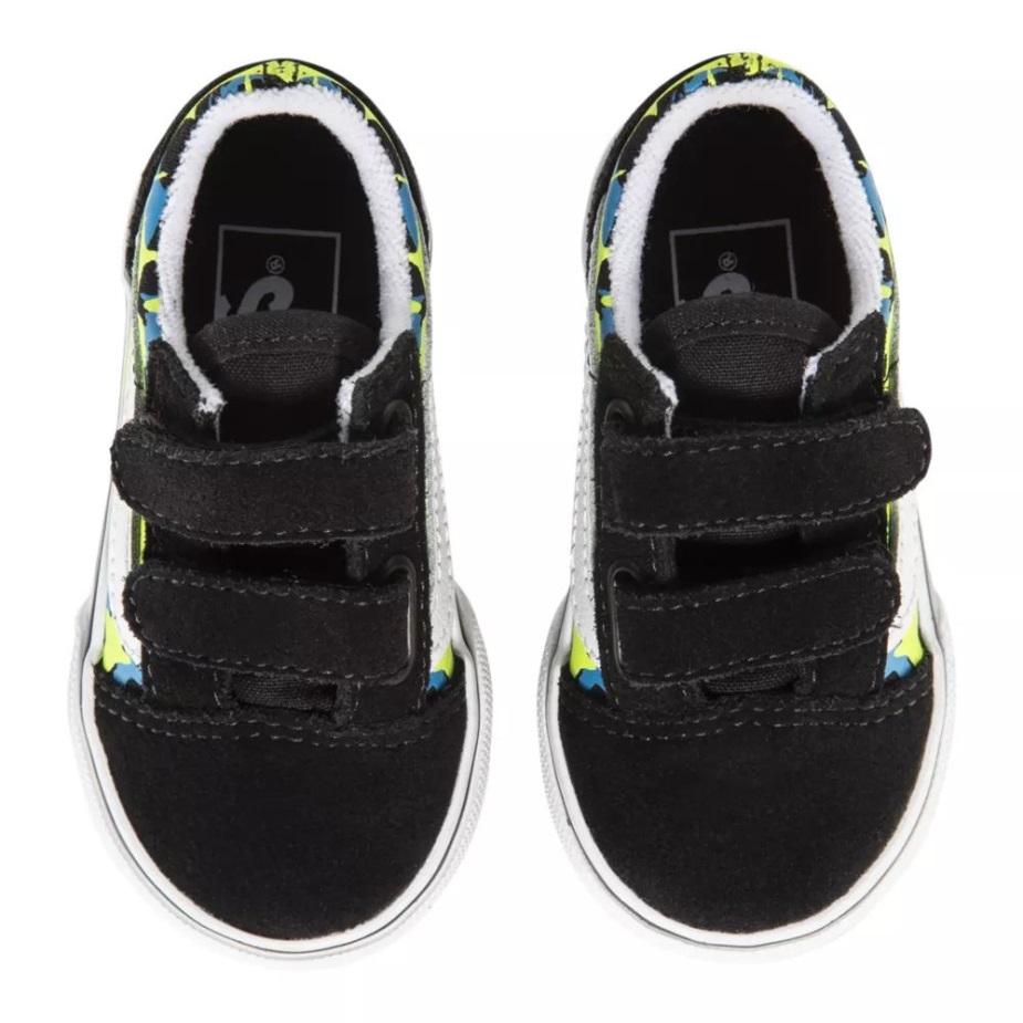 Vans Toddler\ Old Skool V Skate Shoes Black-safety κίτρινο