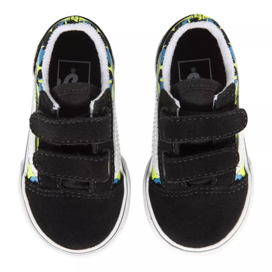 Vans Toddler\ Old Skool V Skate Shoes Black-safety κίτρινο
