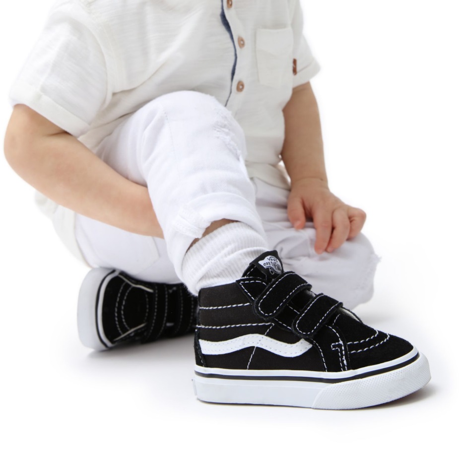 Vans Toddler Sk8-μεσαία επανέκδοση V παπούτσια (1-4 ετών) μαύρα
