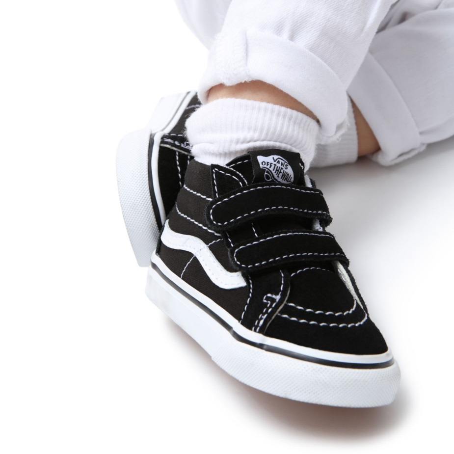 Vans Toddler Sk8-μεσαία επανέκδοση V παπούτσια (1-4 ετών) μαύρα