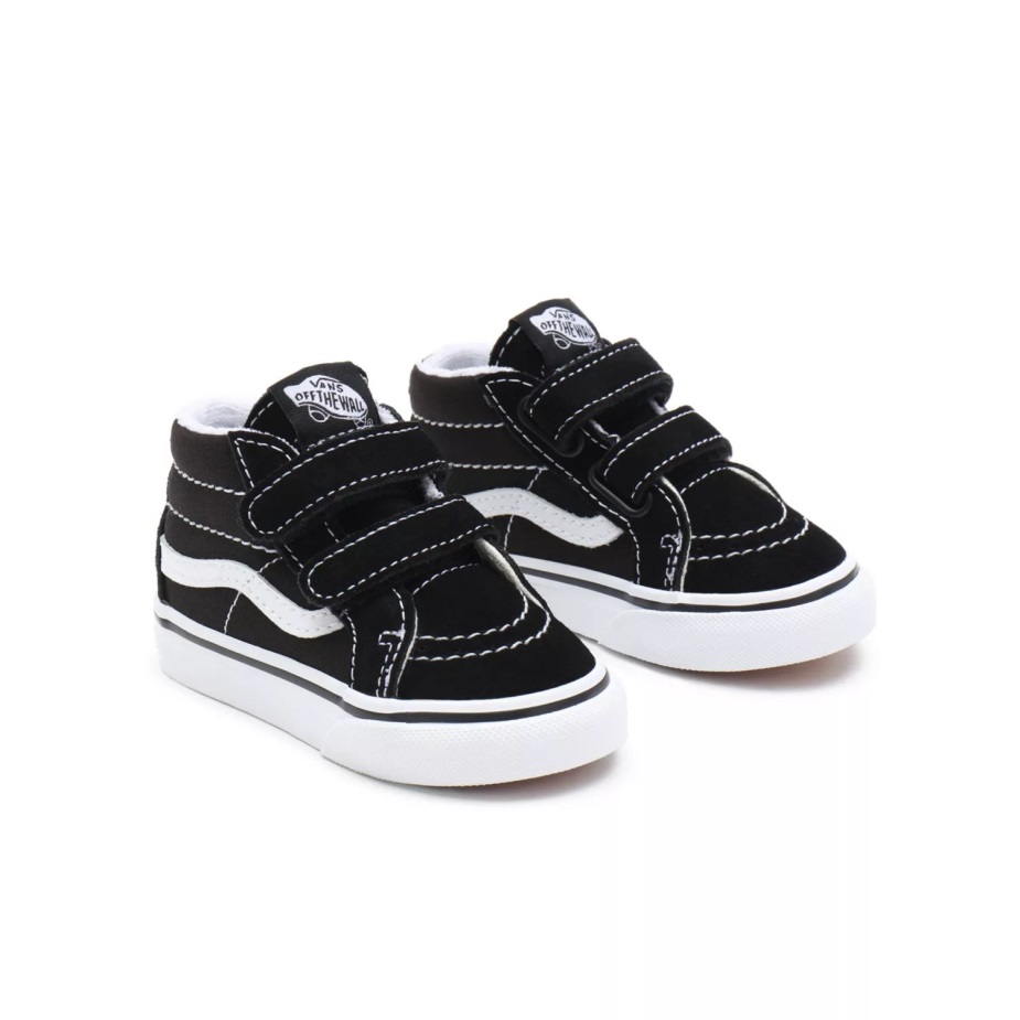 Vans Toddler Sk8-μεσαία επανέκδοση V παπούτσια (1-4 ετών) μαύρα