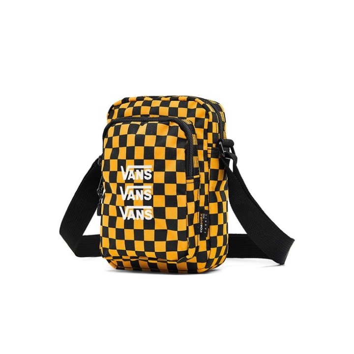 Vans Triple V χιαστί τσάντα μαύρο σαφράν σκακιέρα