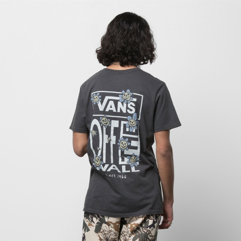 Vans Trippy Grin Floral T-shirt μαύρο ανδρικό