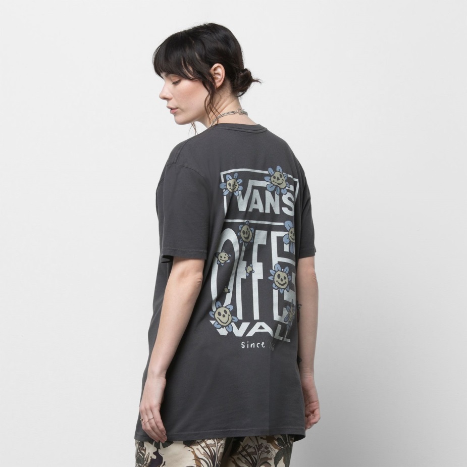 Vans Trippy Grin Floral T-shirt μαύρο ανδρικό