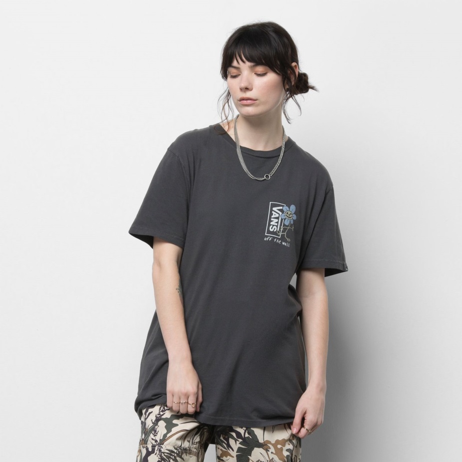 Vans Trippy Grin Floral T-shirt μαύρο ανδρικό