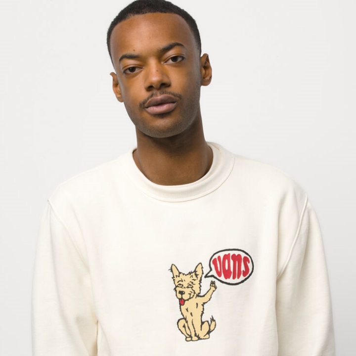 Vans Tyson Peterson αντίθετα τυποποιημένο πουλόβερ πληρώματος αντίκα λευκό