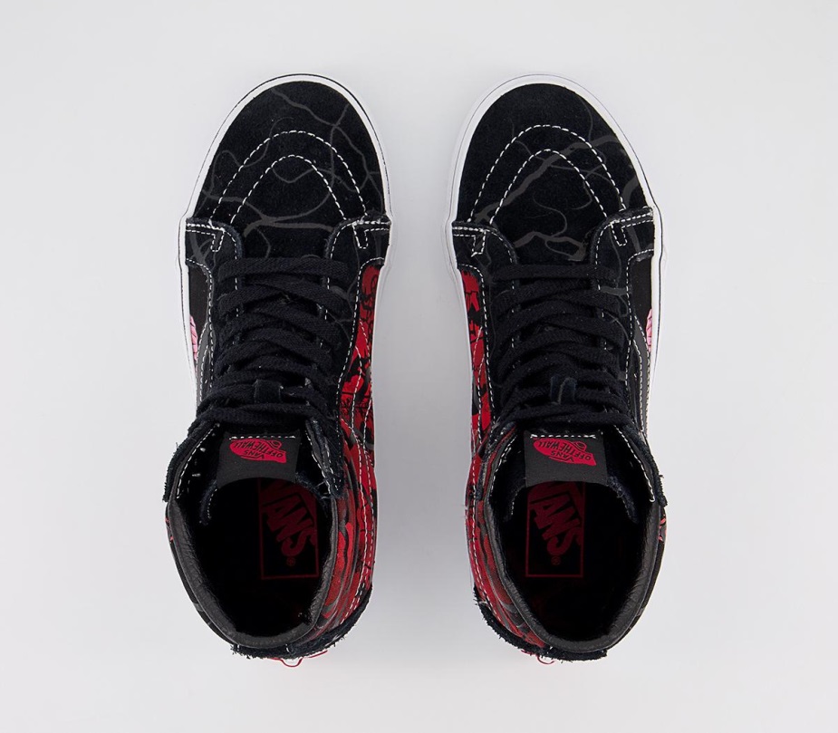 Vans Ua Sk8-hi επανέκδοση εκπαιδευτών μαύρο κόκκινο