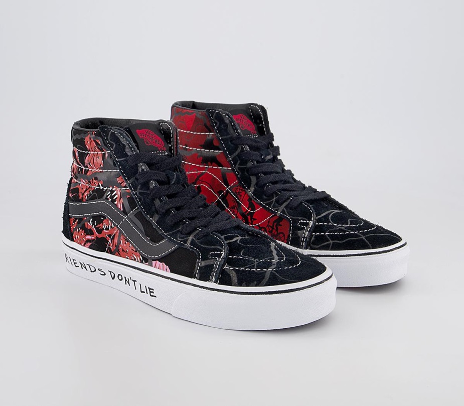 Vans Ua Sk8-hi επανέκδοση εκπαιδευτών μαύρο κόκκινο