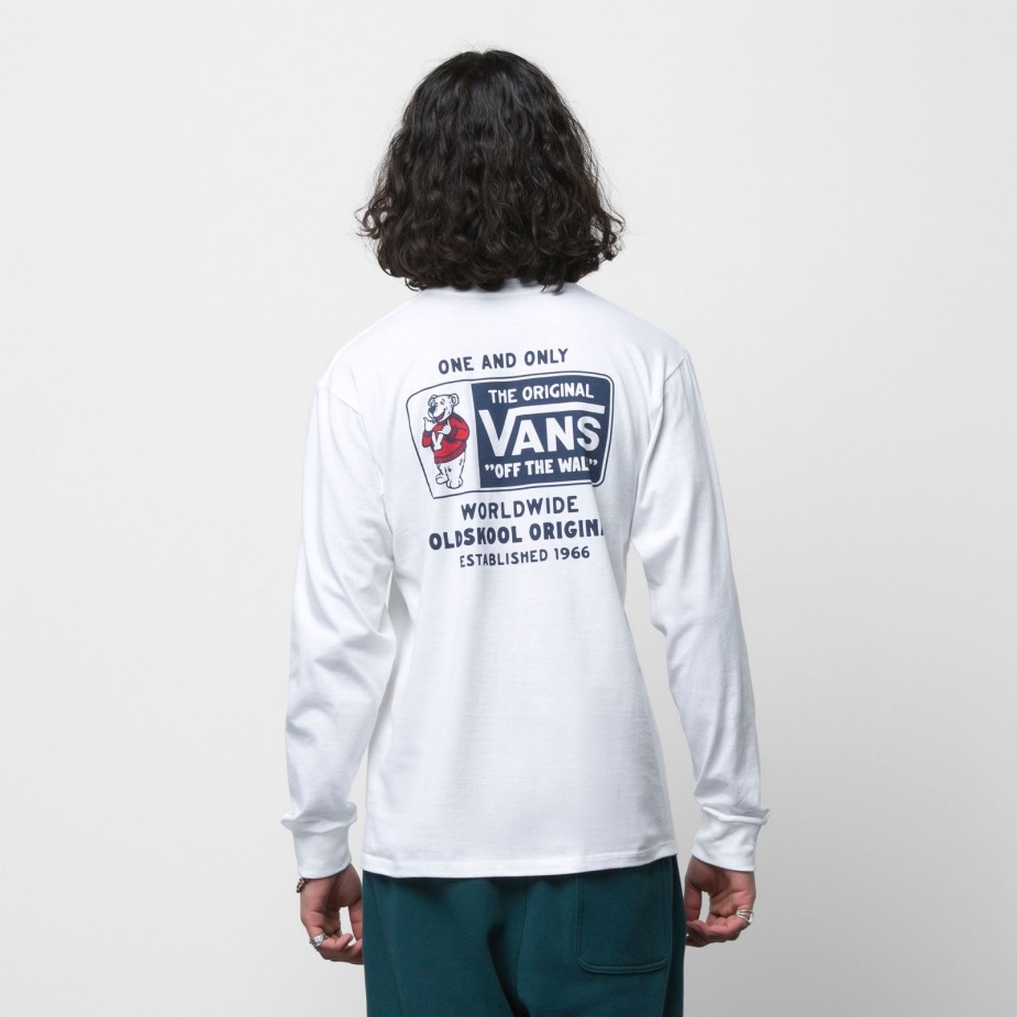Vans Van Doren αρκουδάκι μακρυμάνικο μπλουζάκι λευκό