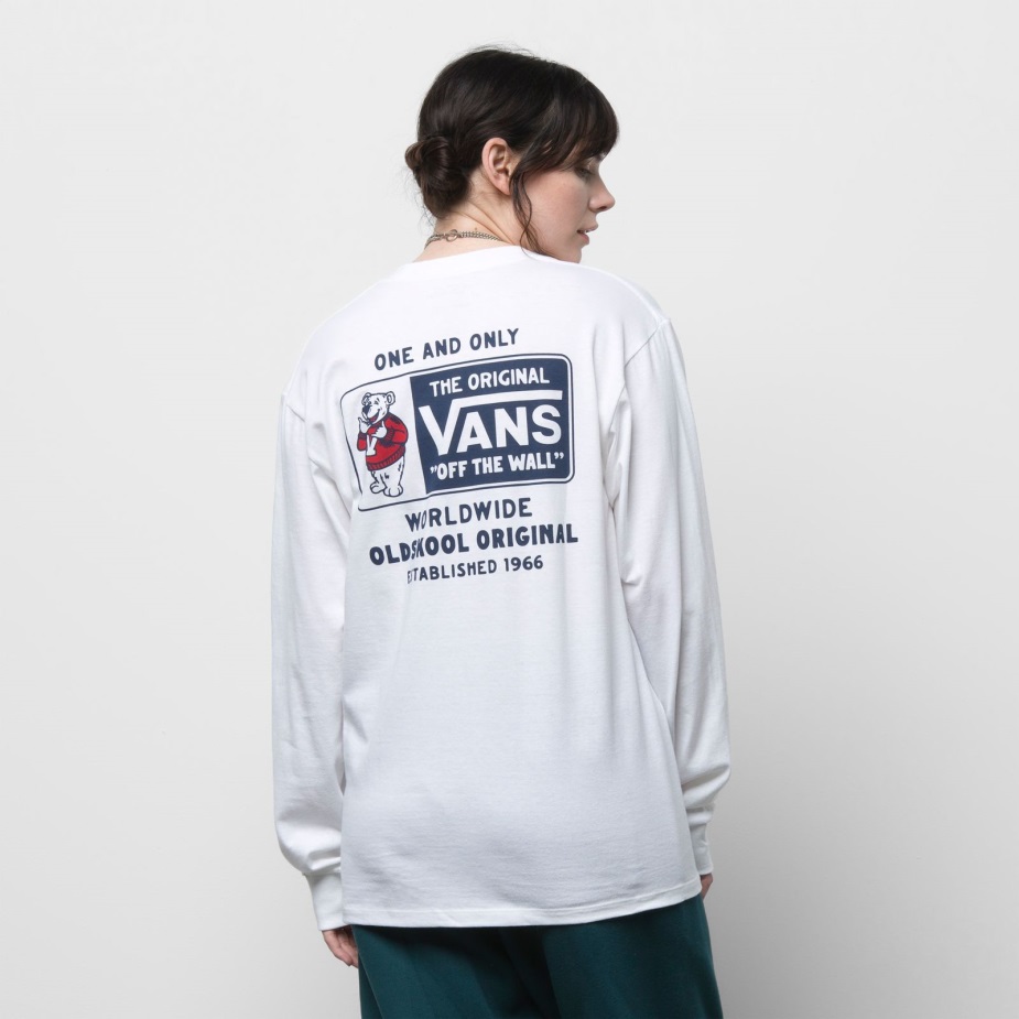 Vans Van Doren αρκουδάκι μακρυμάνικο μπλουζάκι λευκό