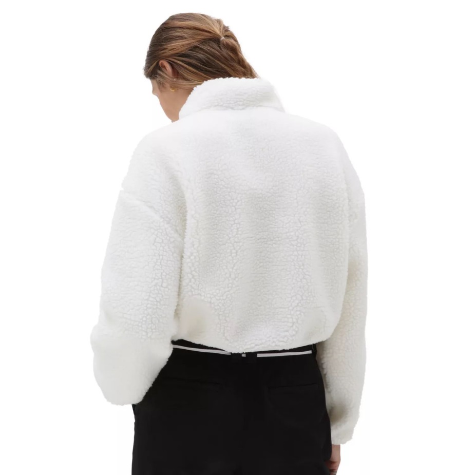 Vans Varsity προθέρμανση πουλόβερ με μισό φερμουάρ λευκό