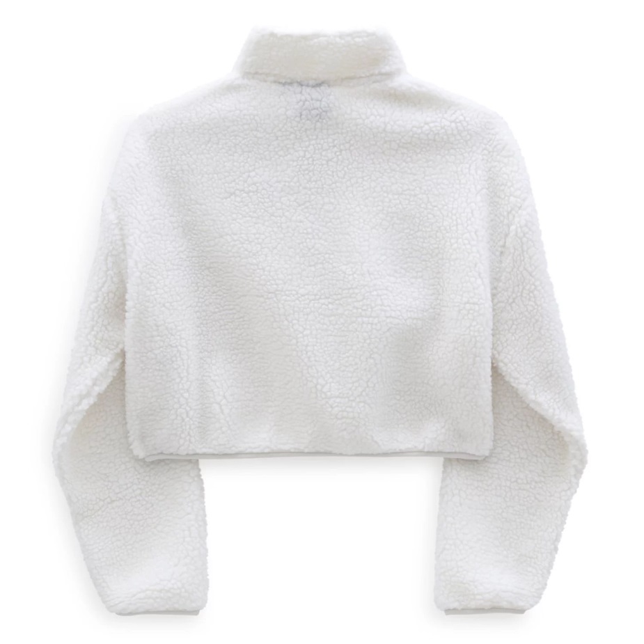 Vans Varsity προθέρμανση πουλόβερ με μισό φερμουάρ λευκό