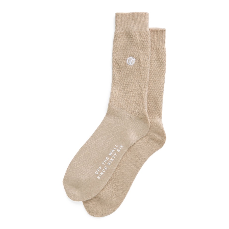 Vans Waffle Texture Crew κάλτσα μεγέθους 95-13 Natural