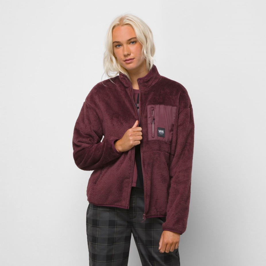 Vans Waverly Mock Neck Sherpa Full Zip Catawba Grape