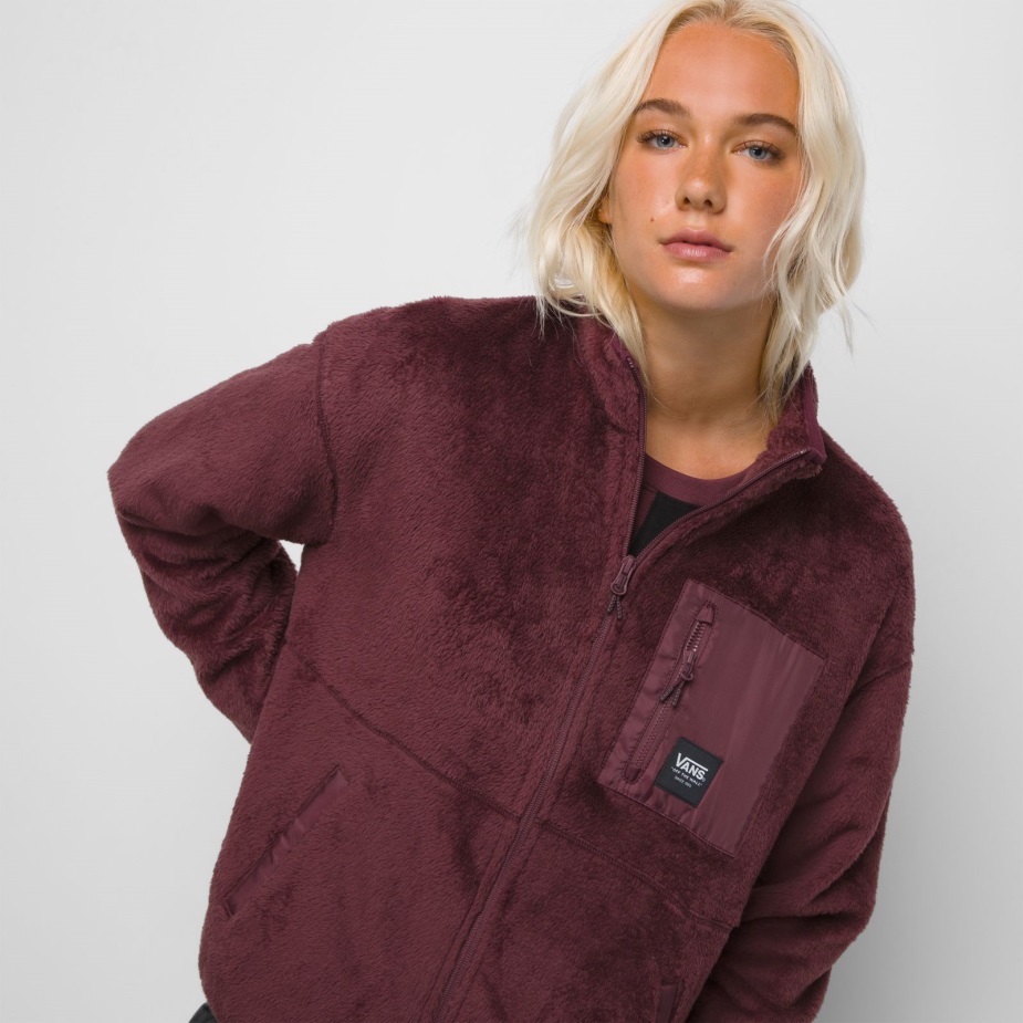 Vans Waverly Mock Neck Sherpa Full Zip Catawba Grape