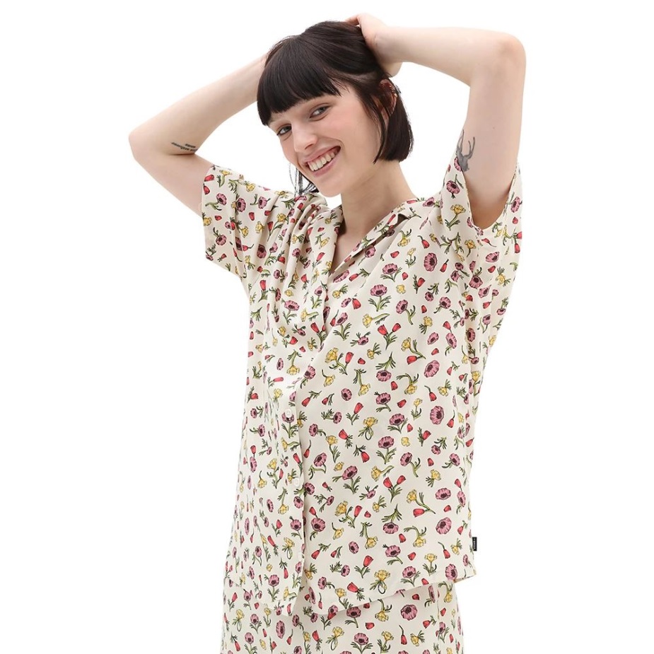 Vans Wyld Printed Top λευκό