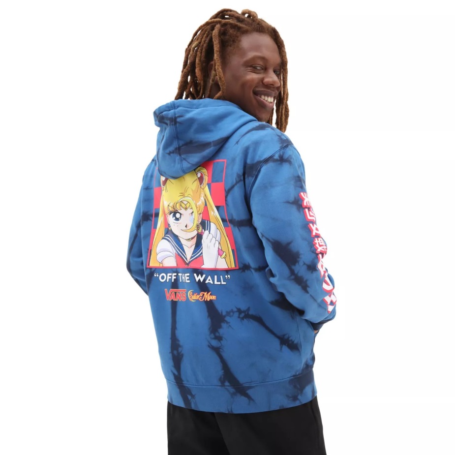 Vans X Beautiful Guardian Sailor Moon Fleece Tie βαφή πουλόβερ πουλόβερ μπλε