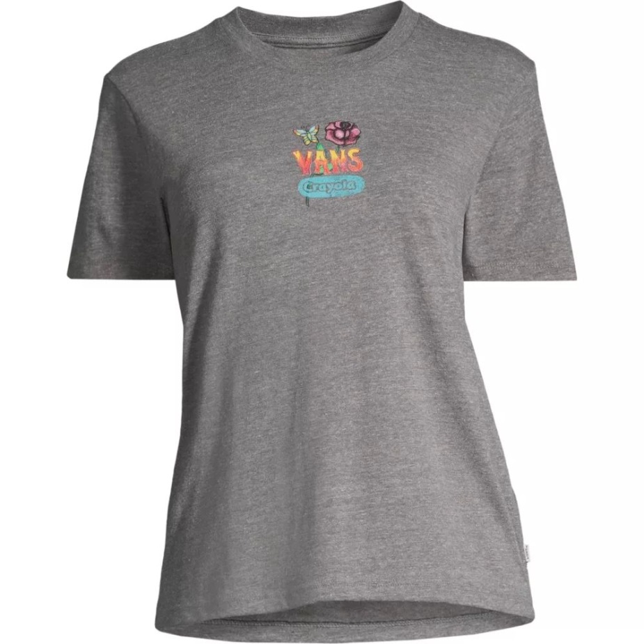 Vans X Crayola γυναικείο πλήρωμα ροζ μπλουζάκι γκρι ρείκι