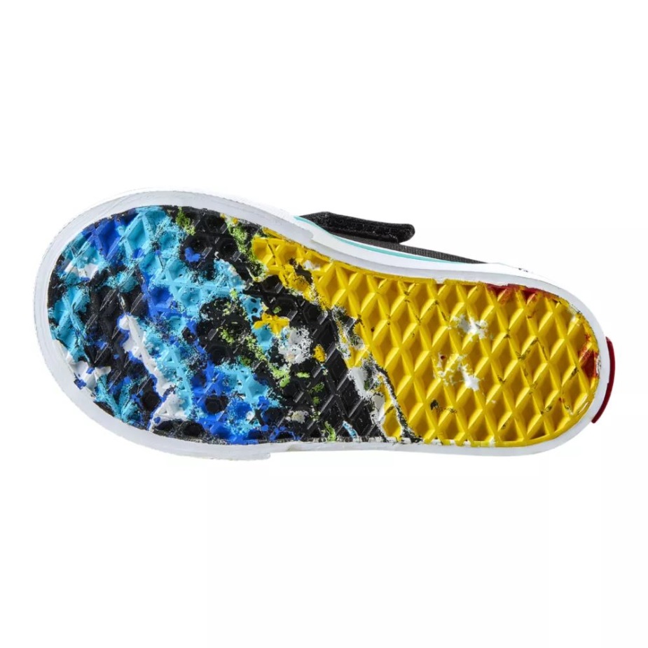 Vans X Crayola κοριτσίστικα Slip On V Skate Shoes Diy-trace Your Dreams