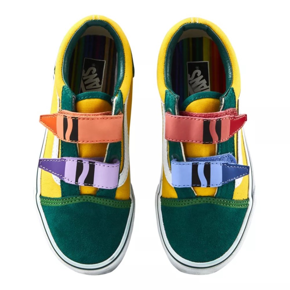 Vans X Crayola παιδικά παλιά Skool V Skate παπούτσια Sneakers για αγόρια Crayola Out Of The Box