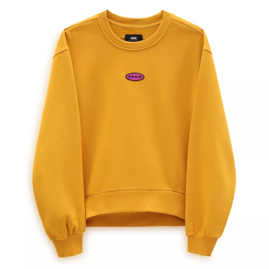 Vans X Curren X Knost Crew φλις φούτερ κίτρινο-πορτοκαλί