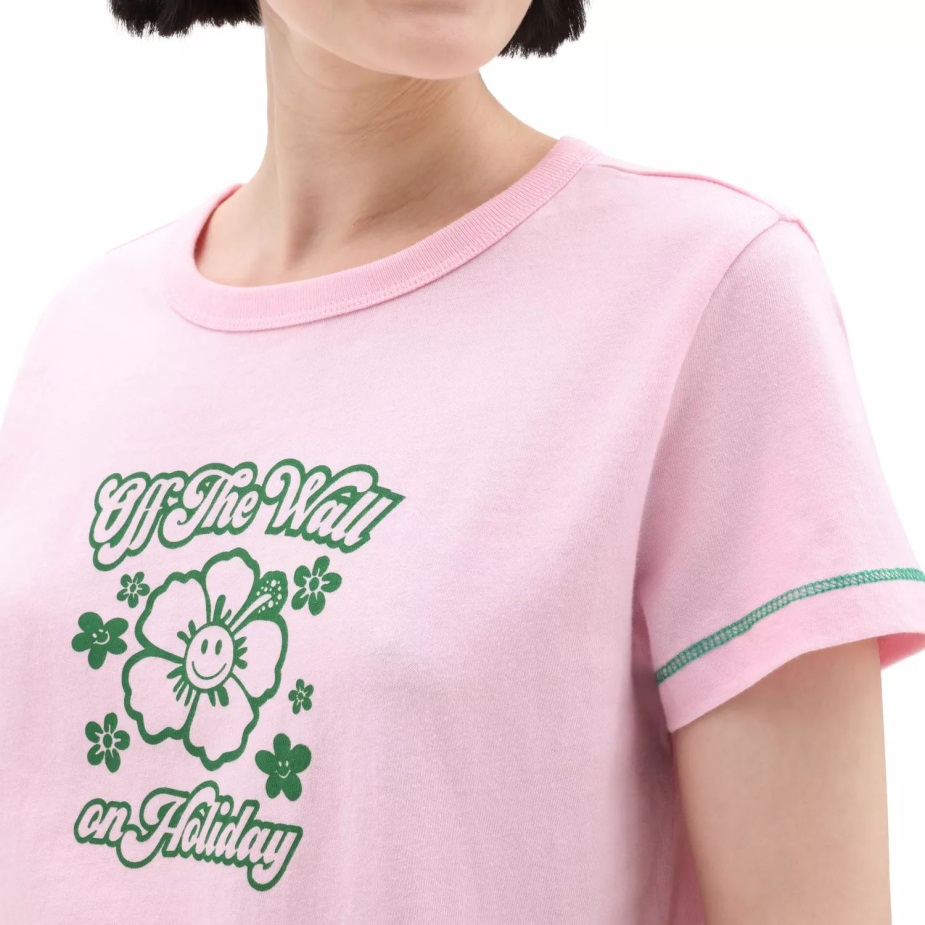 Vans X Em για διακοπές μίνι μπλουζάκι ροζ