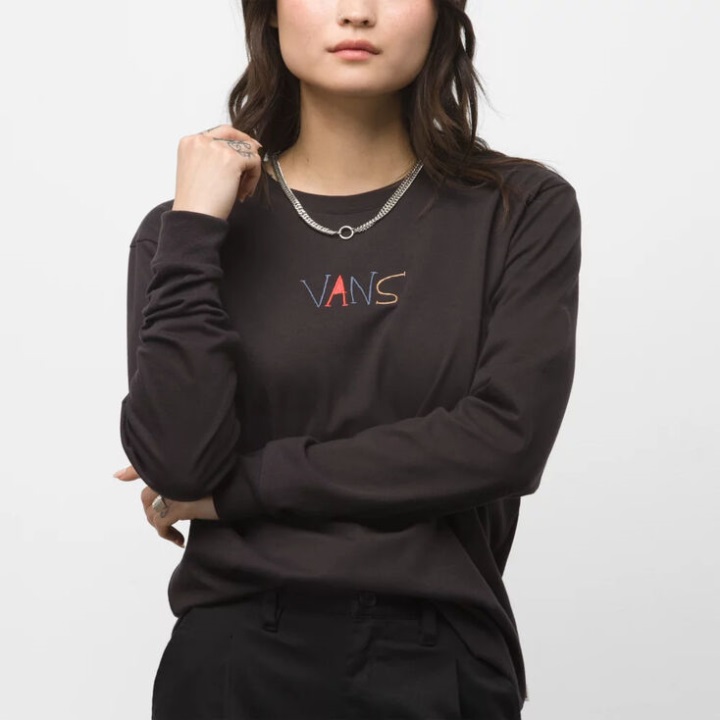 Vans X Hanna Scott μακρυμάνικο Bf μπλουζάκι μαύρο