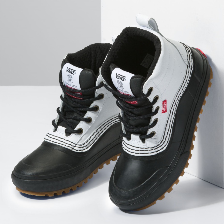 Vans X Kennedi Deck Standard Mid Snow Mte λευκό-μαύρο