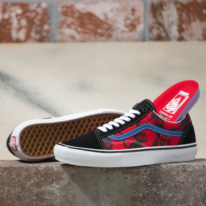 Vans X Krooked με τέχνη από Natas για Ray Barbee Old Skool κόκκινο
