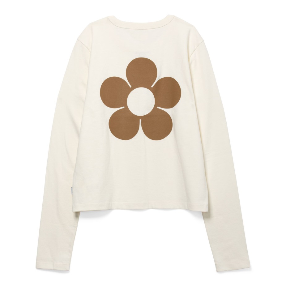 Vans X Lisa λέει Gah Flower Mini μακρυμάνικο μπλουζάκι Marshmallow