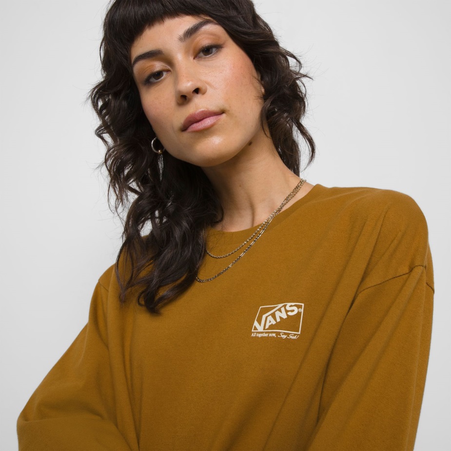 Vans X Lisa λέει Gah μεγάλου μεγέθους μακρυμάνικο μπλουζάκι μοναχών