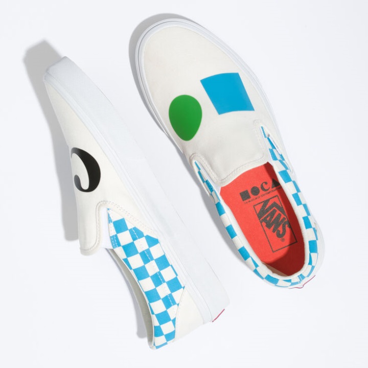 Vans X Moca Classic Slip-on λογότυπο-κυανό