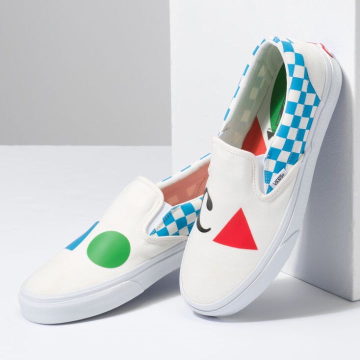 Vans X Moca Classic Slip-on λογότυπο-κυανό