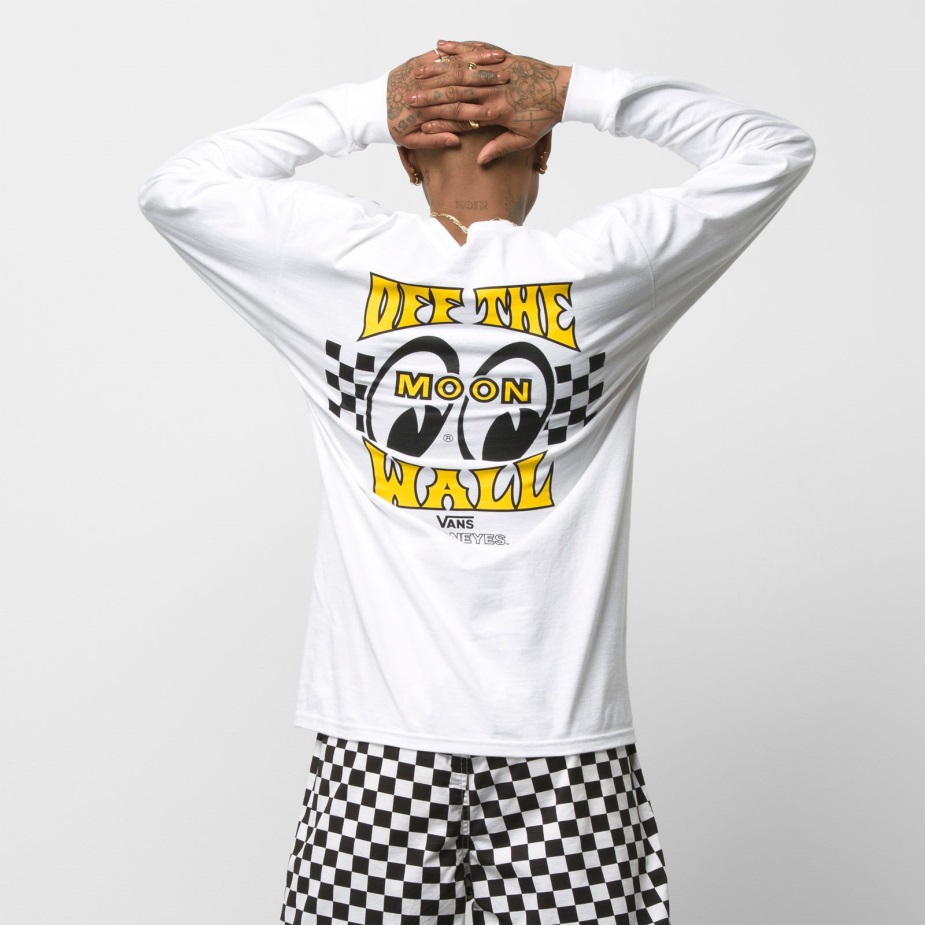 Vans X Mooneyes μακρυμάνικο μπλουζάκι λευκό