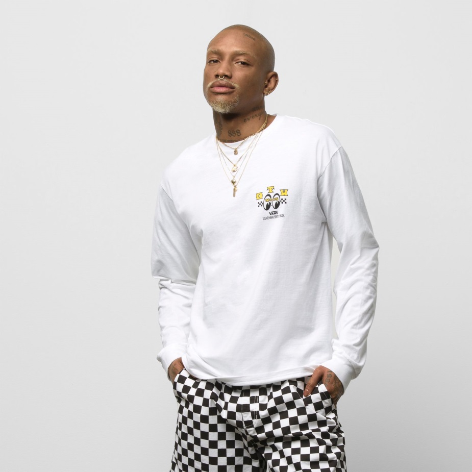 Vans X Mooneyes μακρυμάνικο μπλουζάκι λευκό