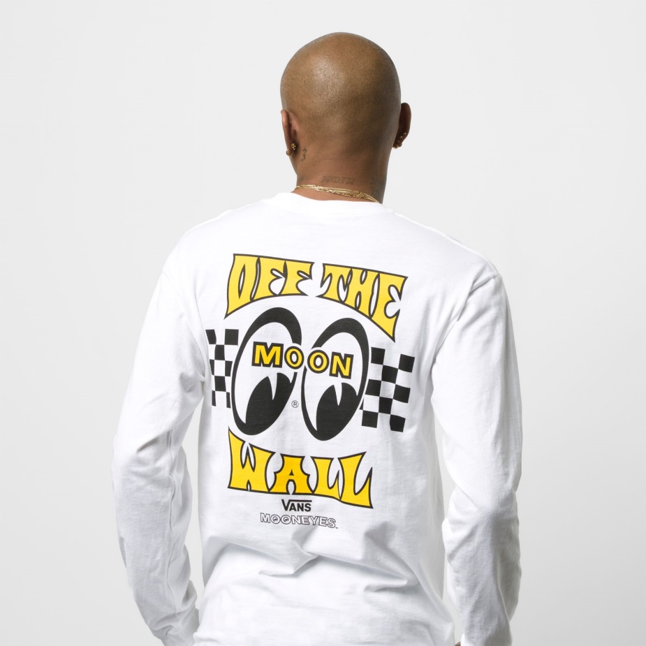 Vans X Mooneyes μακρυμάνικο μπλουζάκι λευκό