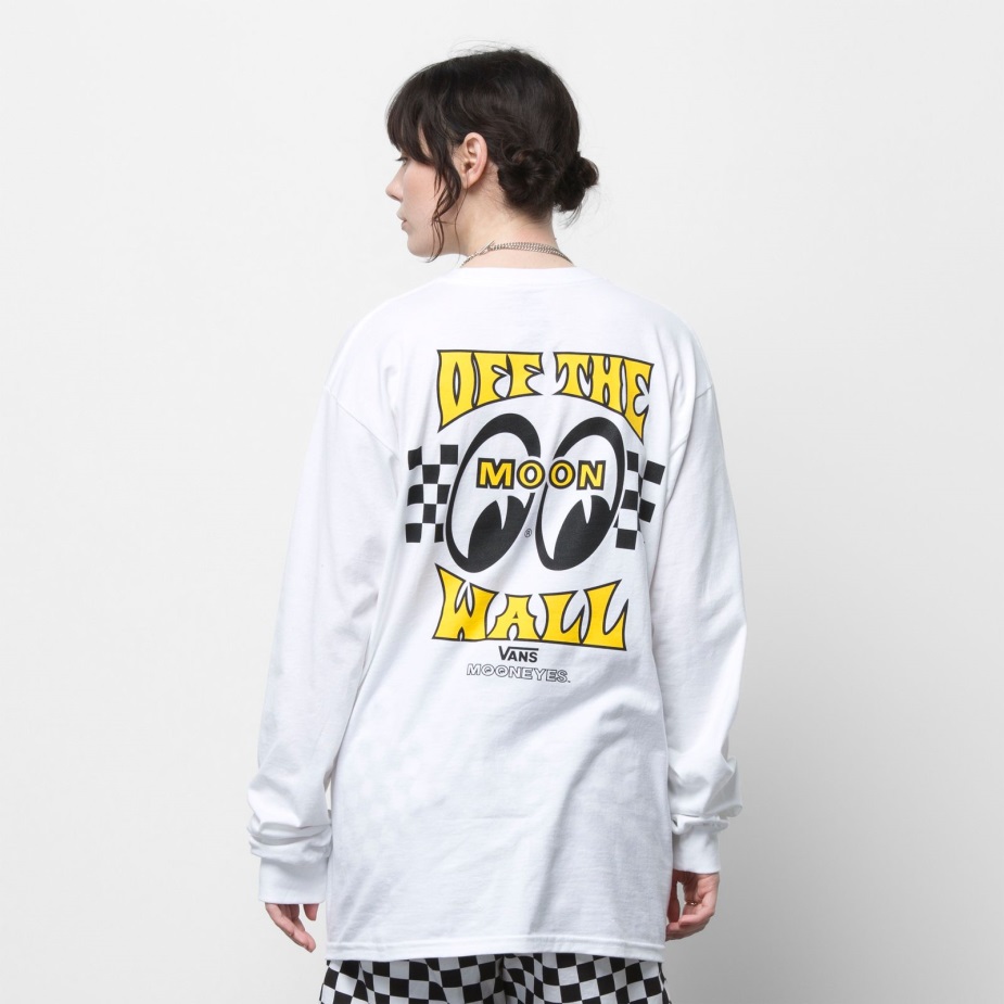 Vans X Mooneyes μακρυμάνικο μπλουζάκι λευκό
