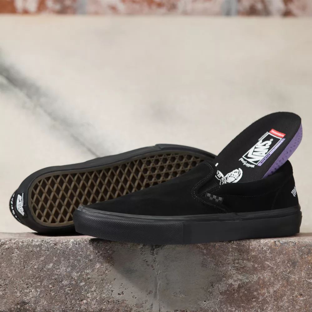 Vans X Motorhead Skate Slip On Shoes μαύρο