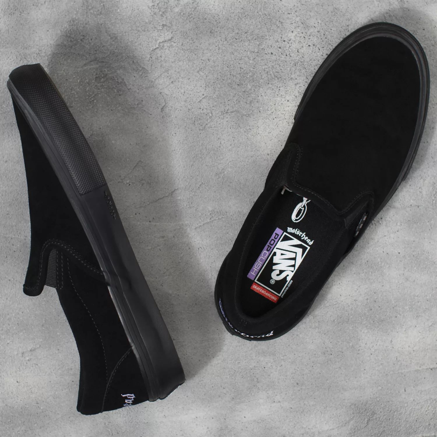 Vans X Motorhead Skate Slip On Shoes μαύρο